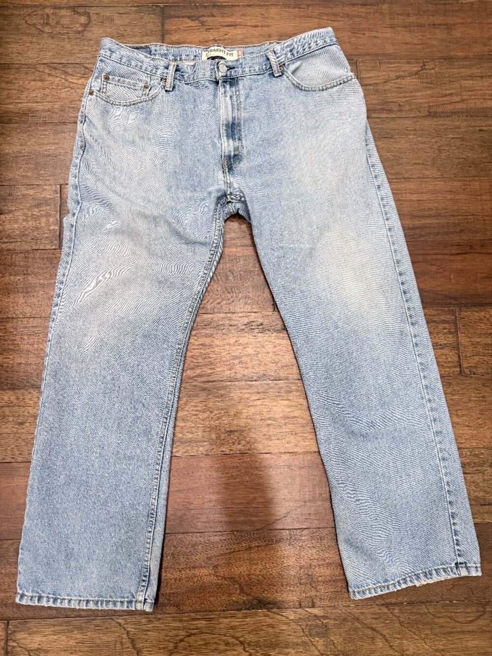 Levi’s 505 Straight Fit Jeans Men’s 38x30 Light Wash Denim Classic Red Tab